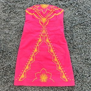 Lilly Pulitzer cute pink strapless dress. Size 00